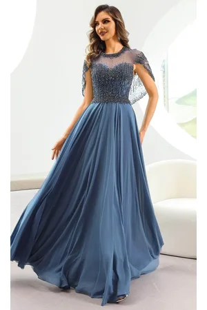 Terani Couture 251M4563 - Illusion Neckline Cape Sleeve Evening Dress