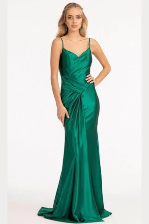 Elizabeth K GL3044 - Draped Satin Mermaid Prom Dress