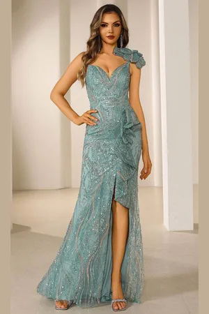 Terani Couture 251GL4354 - Beaded Tulle Trumpet Evening Gown