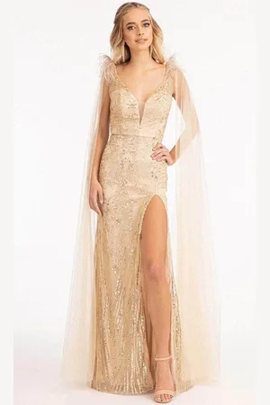 GLS by Gloria GL3047 - Draping Sash Evening Gown