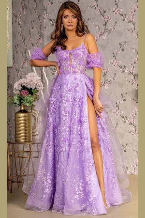 GLS by Gloria GL3358 - Scoop A-Line Evening Dress