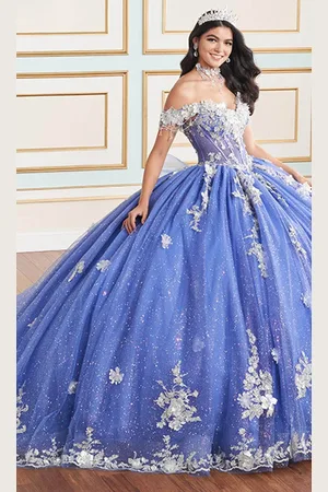 Princesa by Ariana Vara PR30178 - 3D Flowers Off-Shoulder Ball Gown