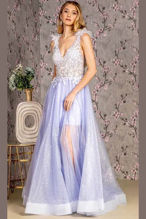 GLS by Gloria GL3393 - Sleeveless A-Line Prom Gown