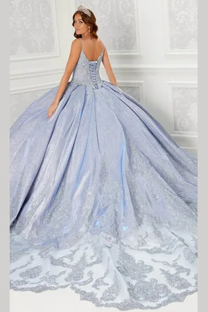 Princesa by Ariana Vara PR22141 - V-Neck Lace Ball Gown