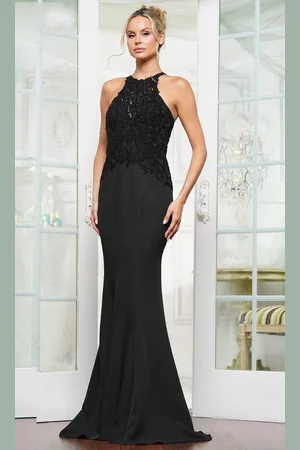 Rina Di Montella RD3243 - Embroidered Lace Prom Gown