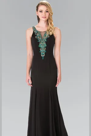 Elizabeth K GL2310 Sleeveless Scoop Long Dress