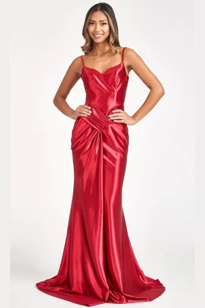 Elizabeth K GL3044 - Draped Satin Mermaid Prom Dress
