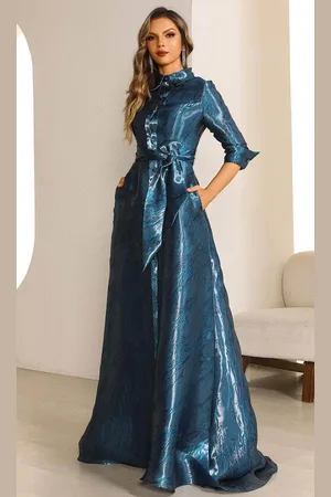 Terani Couture 251M4462 - Elegant 3/4 Sleeves A-Line Evening Dress