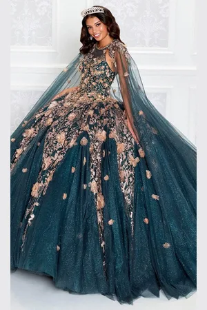 Princesa by Ariana Vara PR12262 - Ethereal Floral Halter Ball Gown