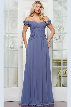 Rina Di Montella RD3255 - Applique Off Shoulder Evening Dress