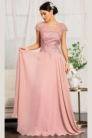 Elizabeth K GL3065 - Embroidered Scoop Formal Gown
