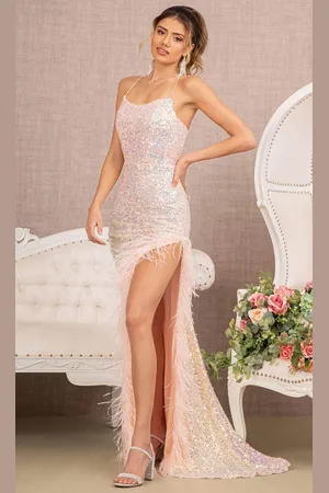 GLS by Gloria GL3131 - Scoop Neck Sequin Prom Gown