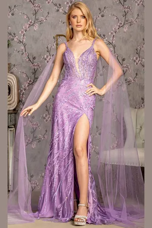 GLS by Gloria GL3369 - Fitted Sequin Evening Dress