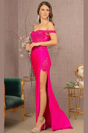 Elizabeth K GL3162 - Beaded Illusion Prom Dress
