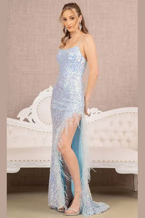 GLS by Gloria GL3131 - Scoop Neck Sequin Prom Gown