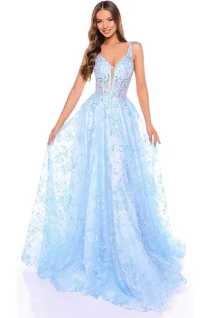Amarra 88126 - Sleeveless Floral Applique Prom Gown