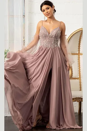 GLS by Gloria GL3005 - Sleeveless Deep V-neck Long Gown