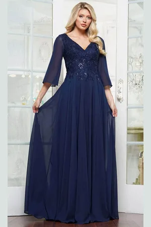 Rina Di Montella RD3241 - Flutter A-Line Evening Gown