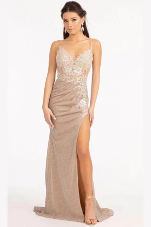 Elizabeth K GL3030 - Sequin Embroidered Prom Gown