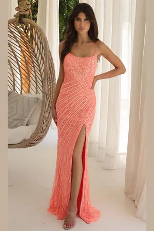Primavera Couture 4363 - Scoop Neck Sequin Ornate Prom Dress