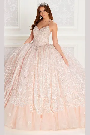 Princesa by Ariana Vara PR22144 - Beaded Glitter Tulle Ball Gown