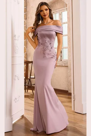 Terani Couture 251M4443 - Off-the-Shoulder Sheath Evening Gown