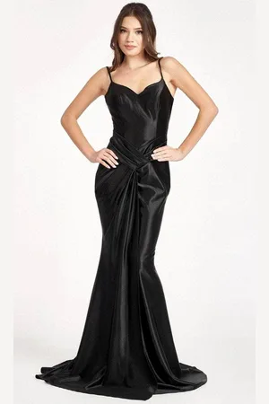 Elizabeth K GL3044 - Draped Satin Mermaid Prom Dress