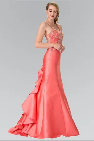 Elizabeth K GL2214 Beaded Sweetheart Trumpet Gown