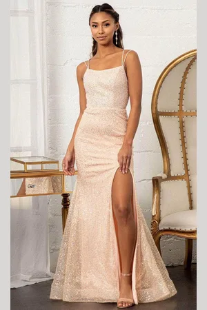 GLS by Gloria GL3052 - Dual Straps Embellished Evening Gown