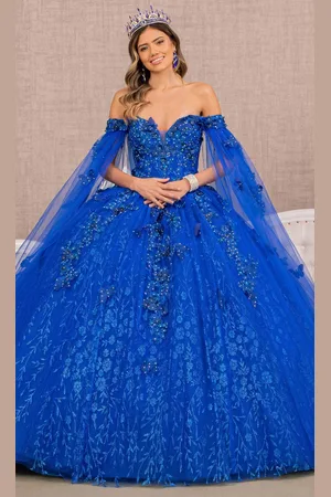 Elizabeth K GL3111 - Glitter Embroidered Ballgown