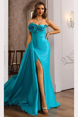 Terani Couture 251E4251 - Strapless Ruffled Asymmetric Evening Gown