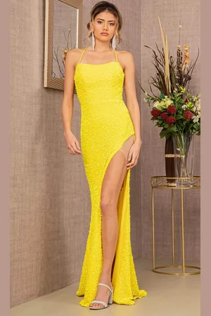 Elizabeth K GL3144 - Strappy Back Prom Dress