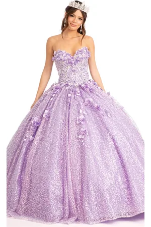 Elizabeth K GL1986 - Sweetheart Neck with Removable Sleeve Long Gown