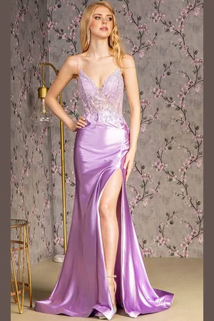 GLS by Gloria GL3330 - Illusion Sequin Evening Dress