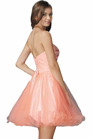 Elizabeth K GS2132 Embellished Strapless Cocktail Dress