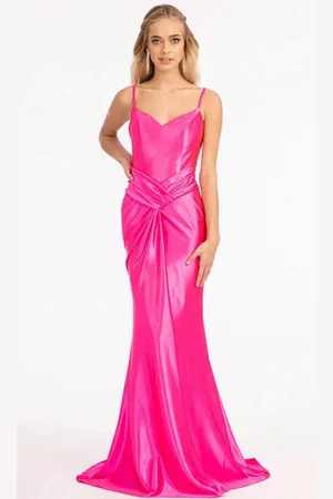 Elizabeth K GL3044 - Draped Satin Mermaid Prom Dress