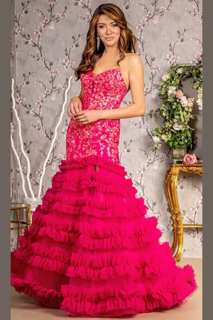 GLS by Gloria GL3315 - Sweetheart Trumpet Evening Dress