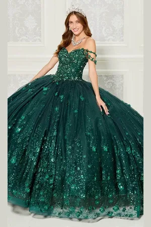 Princesa by Ariana Vara PR22145 - Rhinestone and Floral Ballgown