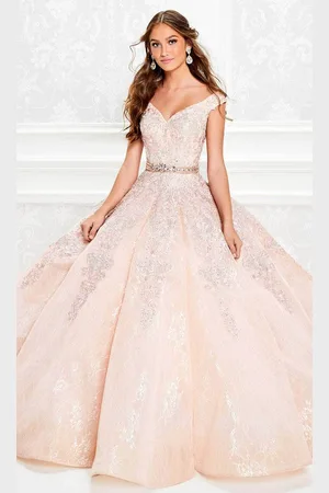 Princesa by Ariana Vara PR11921 - Beaded Lace with Cape Ball Gown