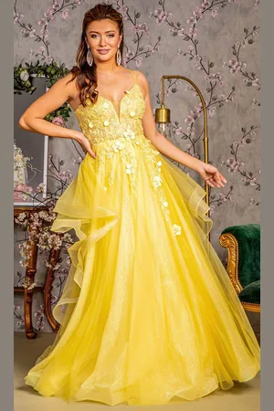 GLS by Gloria GL3356 - Sleeveless Lace-Up Back Prom Gown