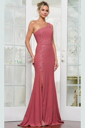 Rina Di Montella RD3240 - One-Shoulder Fitted Bodice Prom Gown