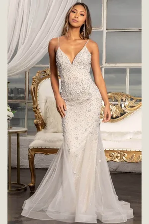GLS by Gloria GL3000 - Sleeveless V-neck Evening Gown