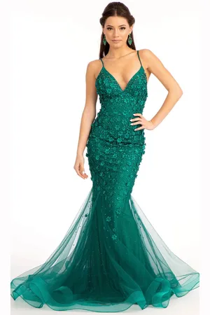 GLS by Gloria GL3000 - Sleeveless V-neck Evening Gown