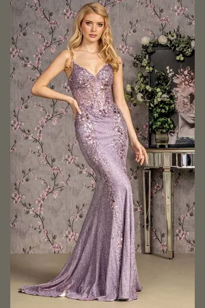 GLS by Gloria GL3399 - Sequin Sheath Evening Dress