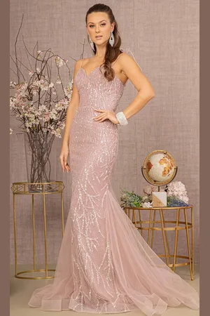 GLS by Gloria GL3121 - Godets Tulle Prom Gown
