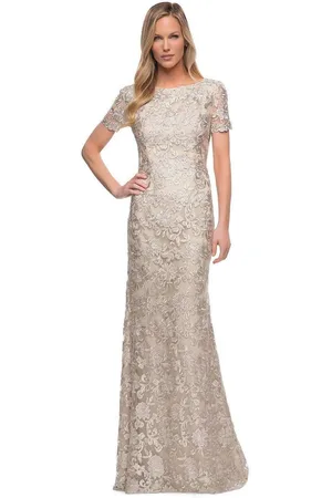La Femme 29161 Bateau Sheath Evening Mother of the Bride Dress