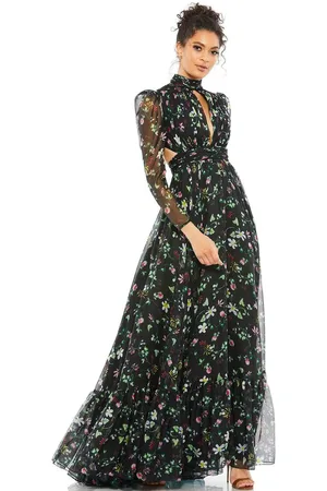 Mac Duggal Evening - 67942D High Neck Floral Evening Dress