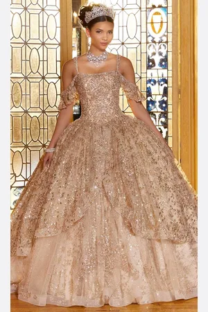 Mori Lee 89346 - Sequined Off-Shoulder Ballgown
