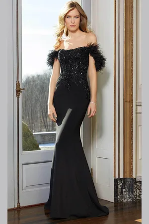 Mori Lee 72621 - Off-Shoulder Evening Gown