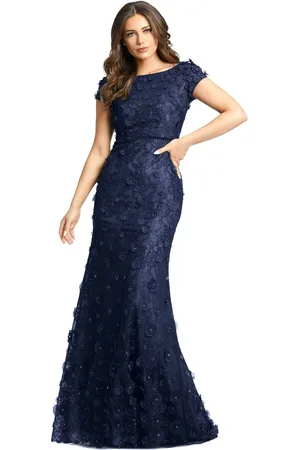 Mac Duggal 67711 Bateau Floral Sheath Dress